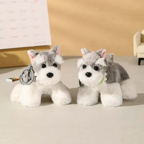 Dapper-Dog Schnauzer Plush Keychain