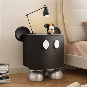 Vintage Mickey Dual Drawer Matte Charcoal Cabinet