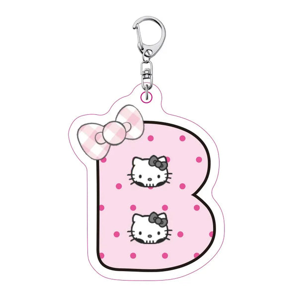 Hello Kitty Personalised Letter Keychain