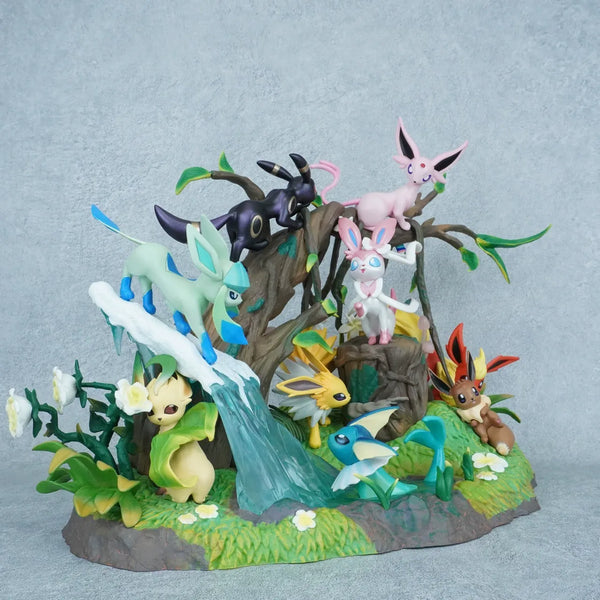 Eevee & Eeveelutions Forest Waterfall Figure (27 cm)