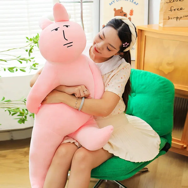 Pink Humanoid Rabbit Plush Pillow