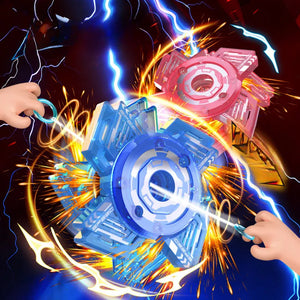 Spark-Burst Velocity Blade Pull-String Battle Top