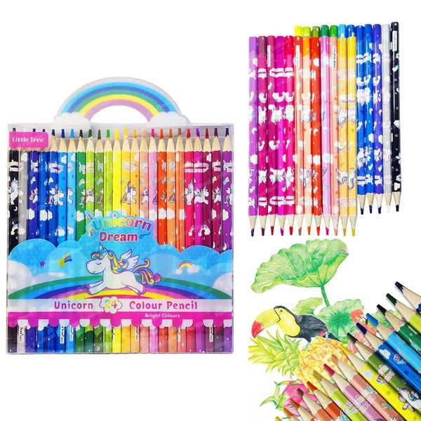 Unicorn Colour Pencil Set for Kids (24 Pcs)