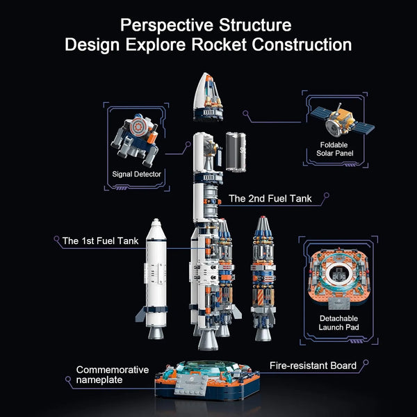 Astro-Launch Cosmic Rocket Building Blocks (863 pcs)