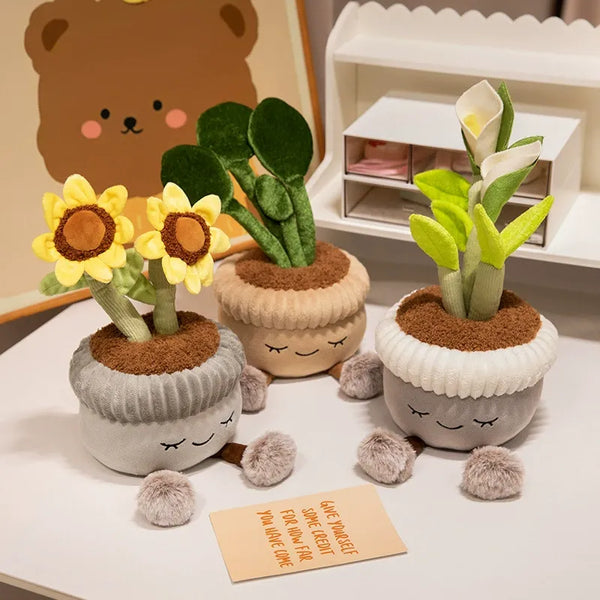Potted Plush Artificial Plants (30 cm)
