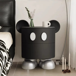 Vintage Mickey Dual Drawer Matte Charcoal Cabinet