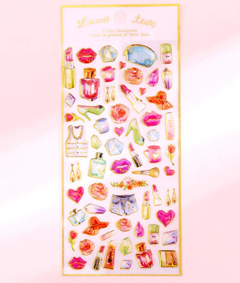 Parisian Glam Watercolor Sticker Sheets