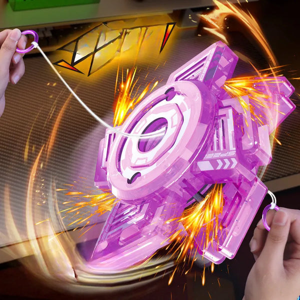 Spark-Burst Velocity Blade Pull-String Battle Top