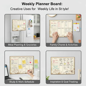A3 Floral Vintage Magnetic Planner