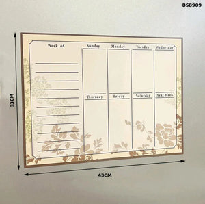 A3 Floral Vintage Magnetic Planner