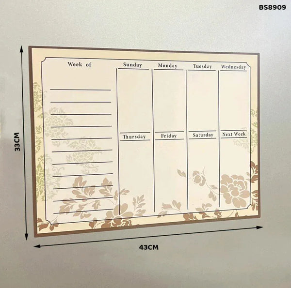 A3 Floral Vintage Magnetic Planner