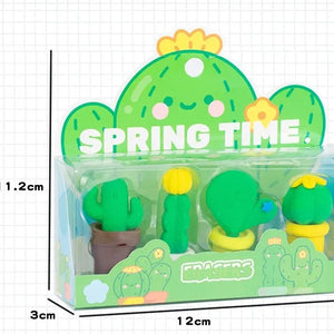 Creative Potted Cactus Eraser (Set of 4)
