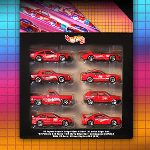 Hot Wheels 80s Exclusive Red Edition Set