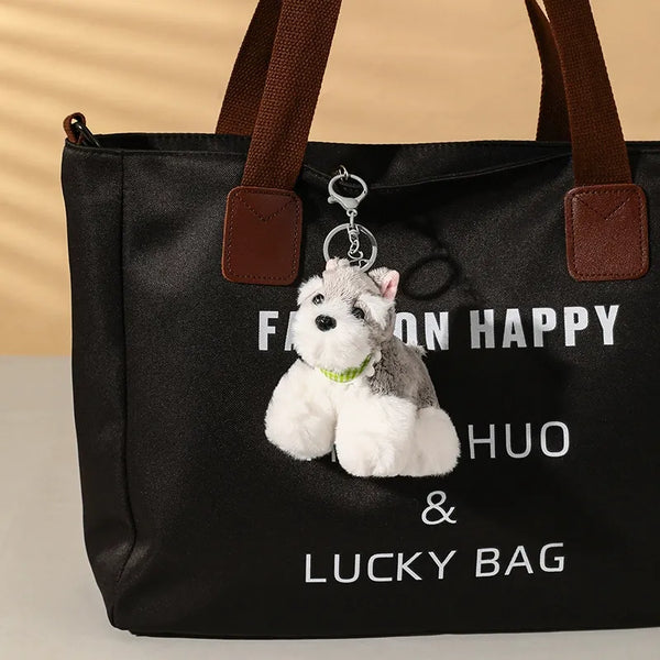 Dapper-Dog Schnauzer Plush Keychain
