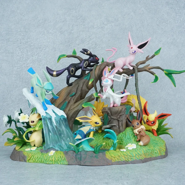 Eevee & Eeveelutions Forest Waterfall Figure (27 cm)