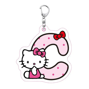 Hello Kitty Personalised Letter Keychain