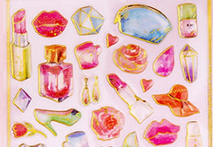 Parisian Glam Watercolor Sticker Sheets
