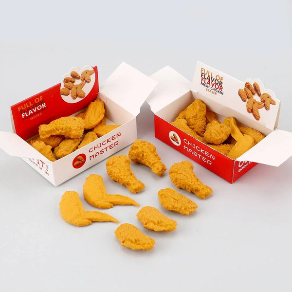 Fried Chicken Simulation Eraser (Set of 8)
