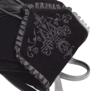 Nocturnia Midnight Hex Gothic Velvet Backpack