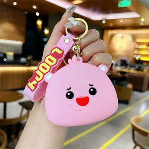 Loopy Pink Beaver Coin Purse