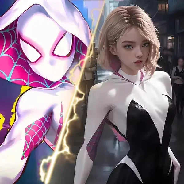 Spider Gwen Anime Full Body Costume