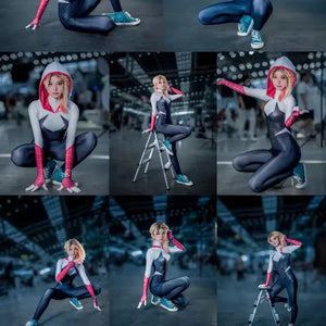 Spider Gwen Anime Full Body Costume