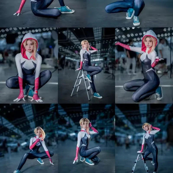 Spider Gwen Anime Full Body Costume