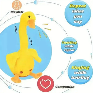 Interactive Yellow Duck with Moving Neck & Repeating Words - Bear Hugs