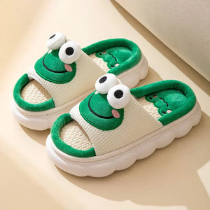 Kawaii Frog Women's Indoor Slippers – Soft, Comfy & Anti-Slip - Bear Hugs