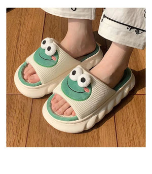 Kawaii Frog Women's Indoor Slippers – Soft, Comfy & Anti-Slip - Bear Hugs