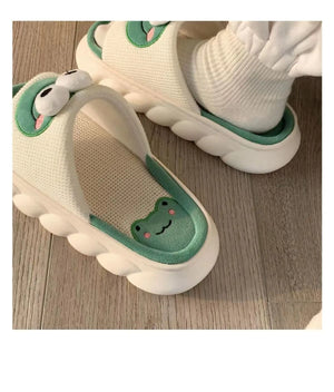Kawaii Frog Women's Indoor Slippers – Soft, Comfy & Anti-Slip - Bear Hugs