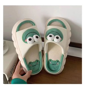 Kawaii Frog Women's Indoor Slippers – Soft, Comfy & Anti-Slip - Bear Hugs