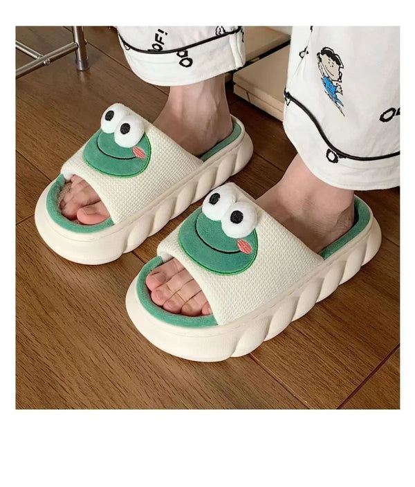 Kawaii Frog Women's Indoor Slippers – Soft, Comfy & Anti-Slip - Bear Hugs