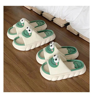 Kawaii Frog Women's Indoor Slippers – Soft, Comfy & Anti-Slip - Bear Hugs