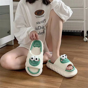 Kawaii Frog Women's Indoor Slippers – Soft, Comfy & Anti-Slip - Bear Hugs