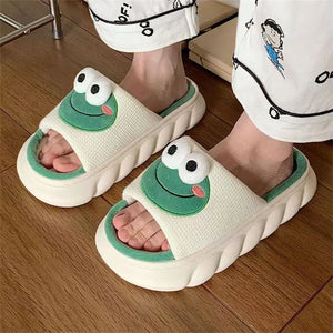 Kawaii Frog Women's Indoor Slippers – Soft, Comfy & Anti-Slip - Bear Hugs