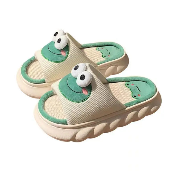 Kawaii Frog Women's Indoor Slippers – Soft, Comfy & Anti-Slip - Bear Hugs