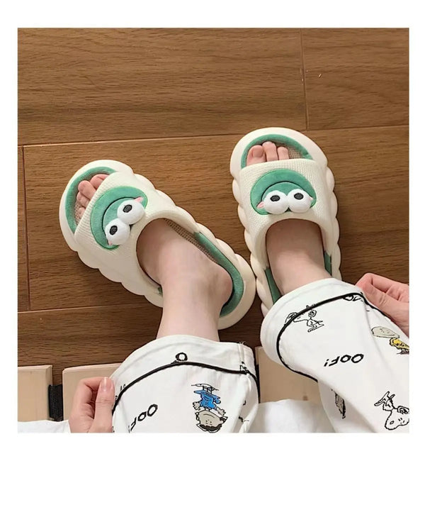 Kawaii Frog Women's Indoor Slippers – Soft, Comfy & Anti-Slip - Bear Hugs