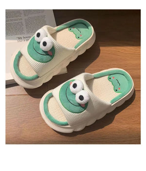 Kawaii Frog Women's Indoor Slippers – Soft, Comfy & Anti-Slip - Bear Hugs