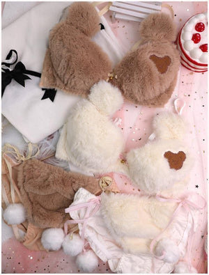 Fuzzy Teddy Bear Lingerie Set - Bear Hugs