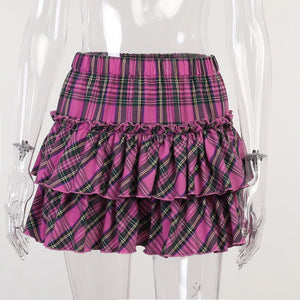 Kawaii Princess Plaid Skirt - Pink College Cutie - Bear Hugs