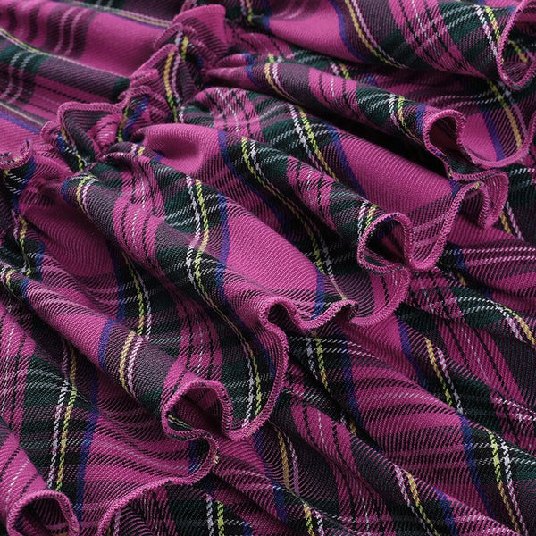 Kawaii Princess Plaid Skirt - Pink College Cutie - Bear Hugs