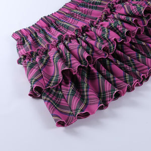 Kawaii Princess Plaid Skirt - Pink College Cutie - Bear Hugs