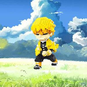 Anime Demon Slayer Zenitsu Thunder Breathing Nano Building Blocks - Bear Hugs