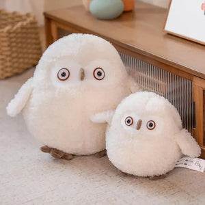 Biege Shocked Chonky Owl Plushie - Bear Hugs