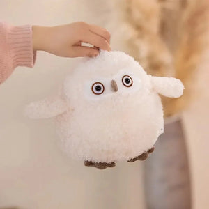 Biege Shocked Chonky Owl Plushie - Bear Hugs