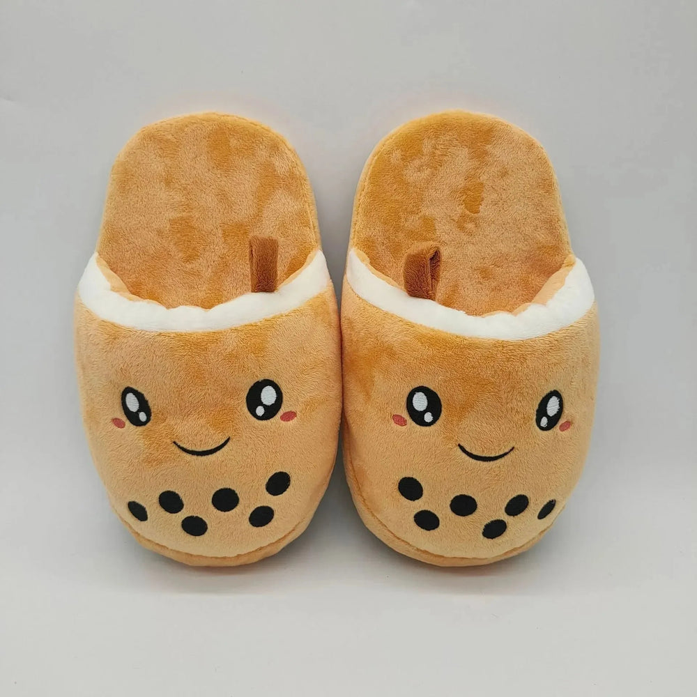 Bubble Tea Plush Slippers - Bear Hugs