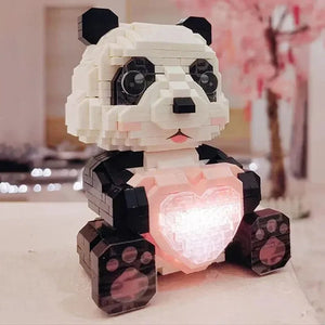 Coco and Bobo Pandas in Love LED Nano Building Blocks - Bear Hugs