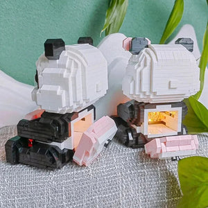 Coco and Bobo Pandas in Love LED Nano Building Blocks - Bear Hugs