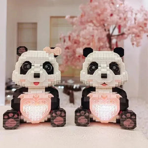 Couple Pandas LED Nano Building Blocks